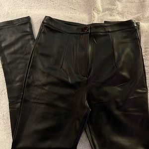Black leather pants